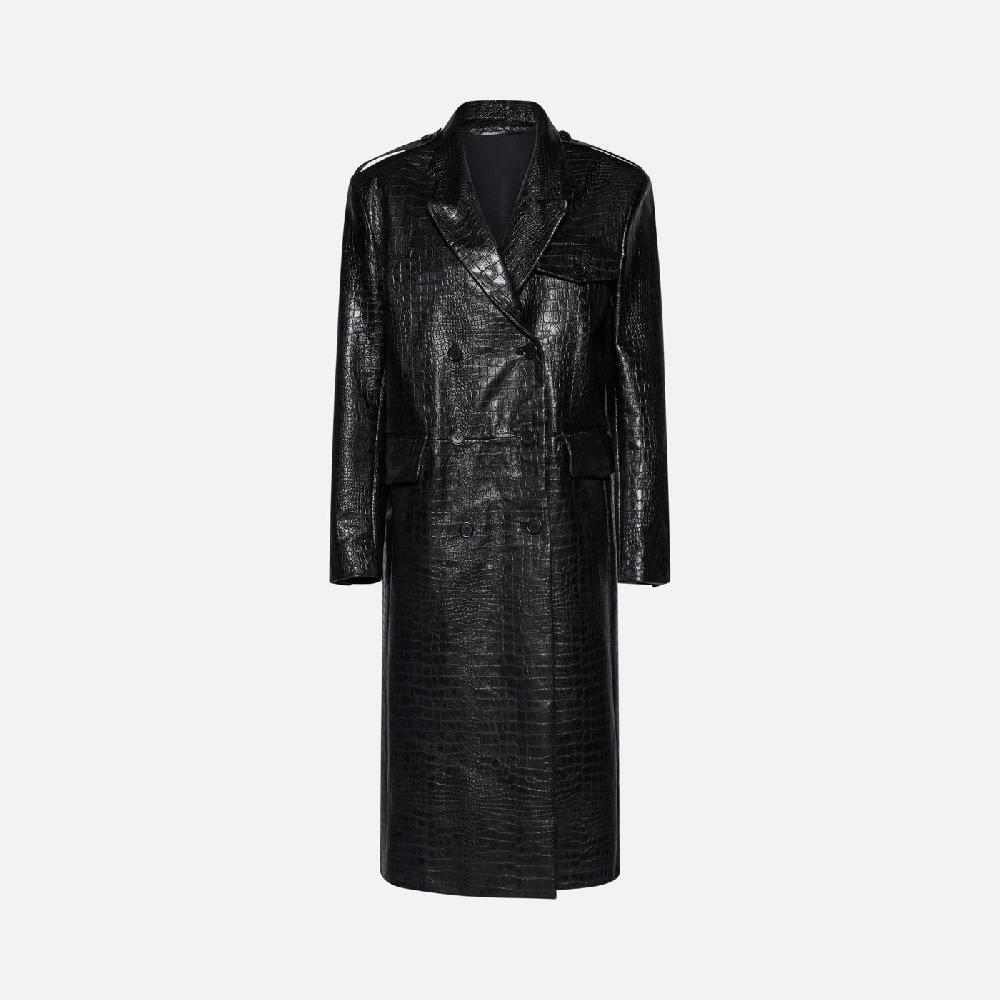 Salvatore Santoro CAPPOTTO IN PELLE - BLACK Vendita