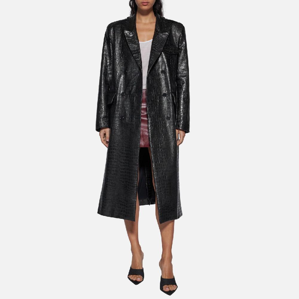 Salvatore Santoro CAPPOTTO IN PELLE - BLACK Vendita