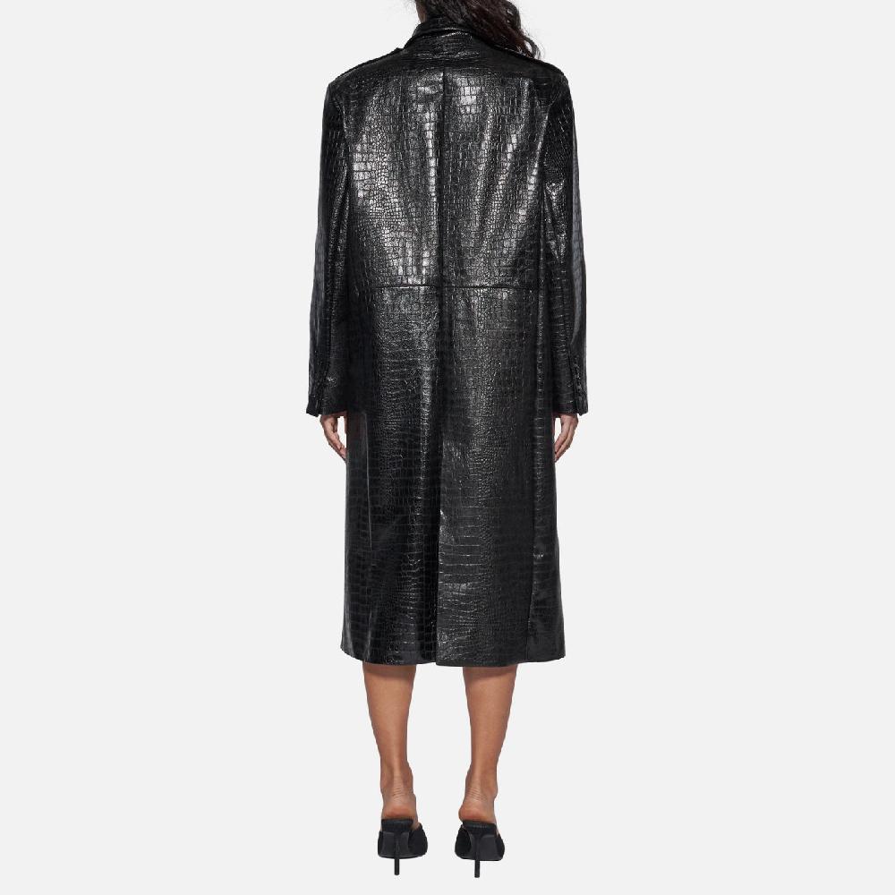 Salvatore Santoro CAPPOTTO IN PELLE - BLACK Vendita
