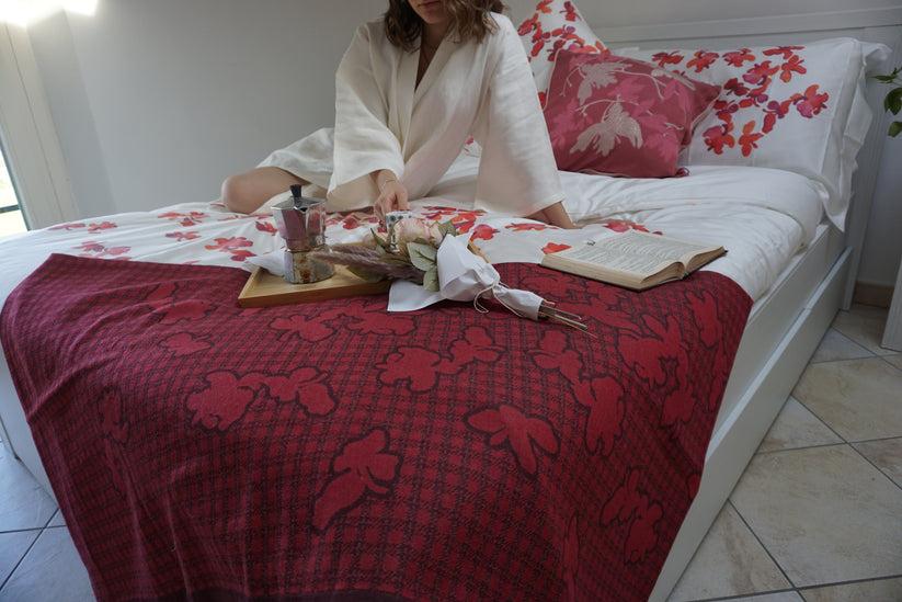 Sans Tabù Blanket Jacquard con Farfalle Online