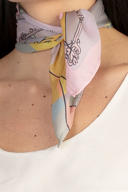 Sans Tabù Foulard pura seta “Specchio Delle Mie Brame” - Rose Shopping Online