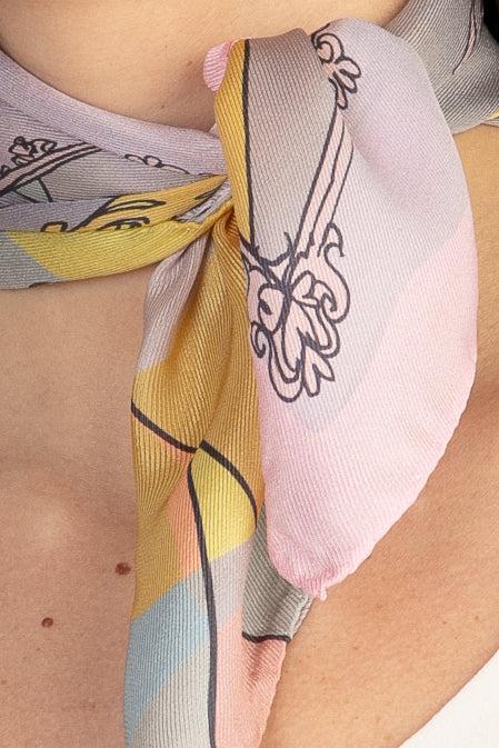 Sans Tabù Foulard pura seta “Specchio Delle Mie Brame” - Rose Shopping Online