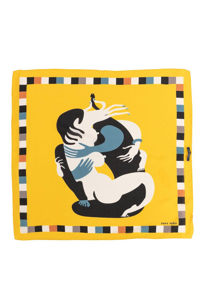 Sans Tabù Foulard pura seta “L'abbraccio” Prezzo Ridotto