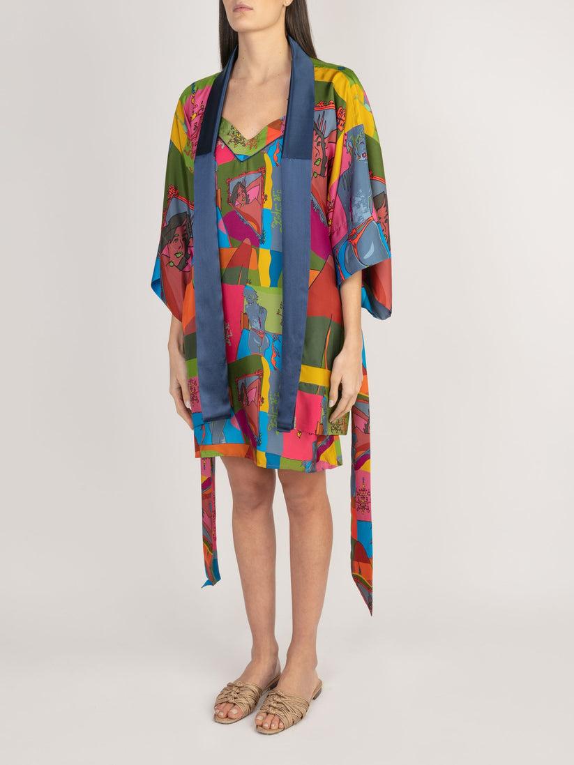 Sans Tabù Slipdress pura seta “Specchio delle mie brame" - Dark Rose Offerte