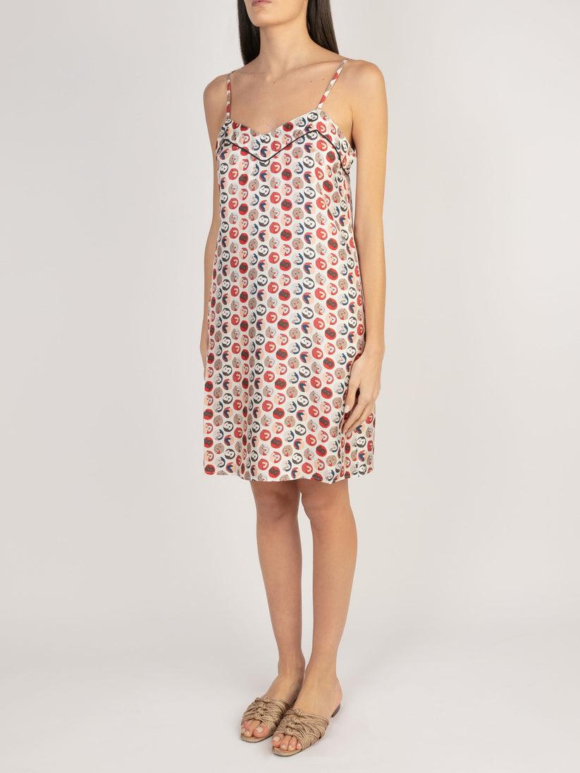 Sans Tabù Slipdress pura seta “Il bacio” - Steel Hotsell