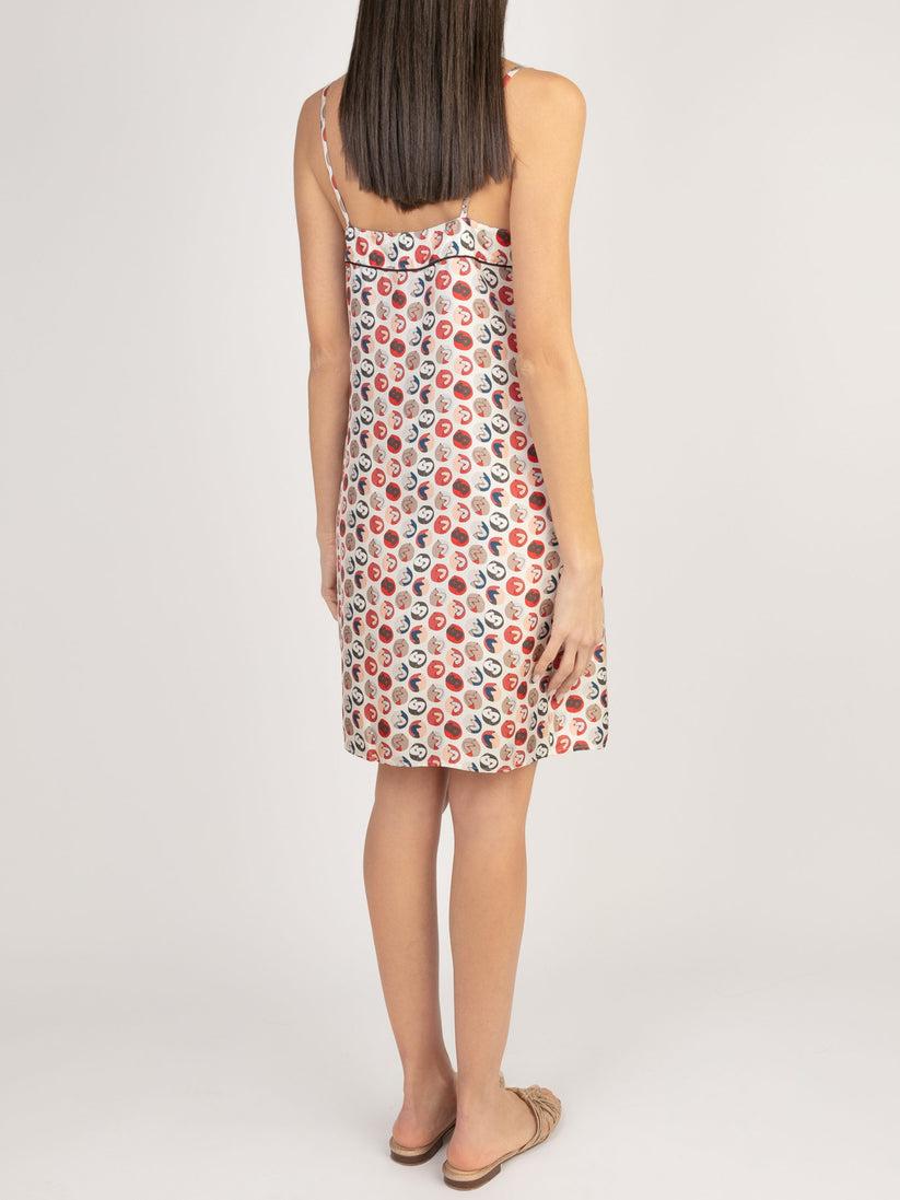 Sans Tabù Slipdress pura seta “Il bacio” - Steel Hotsell