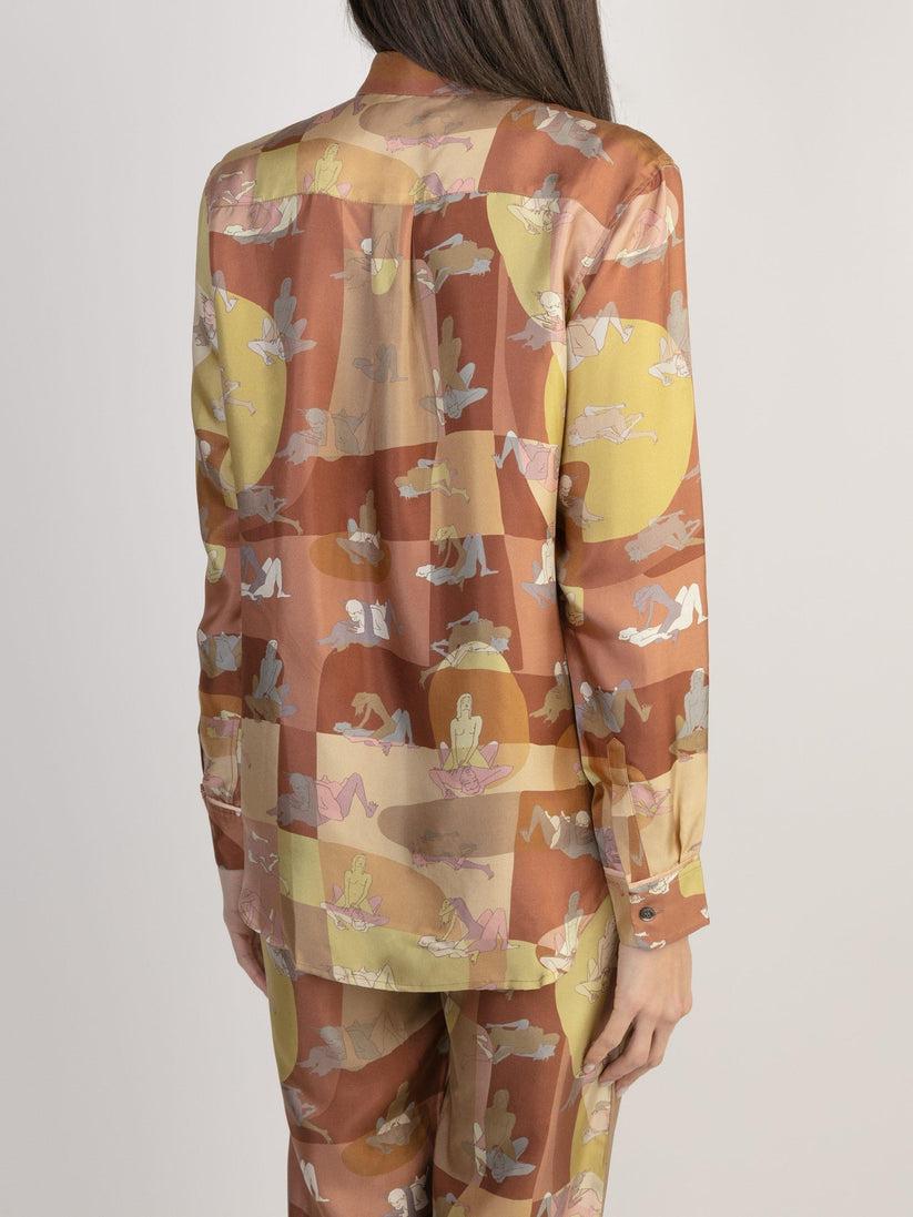 Sans Tabù Camicia in pura seta a maniche lunghe “L’amore” - Twilight Online