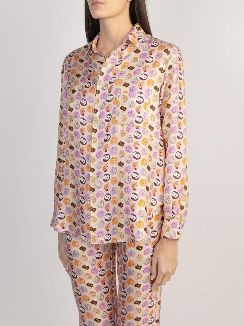 Sans Tabù Camicia in seta “Il bacio” - Nude Outlet