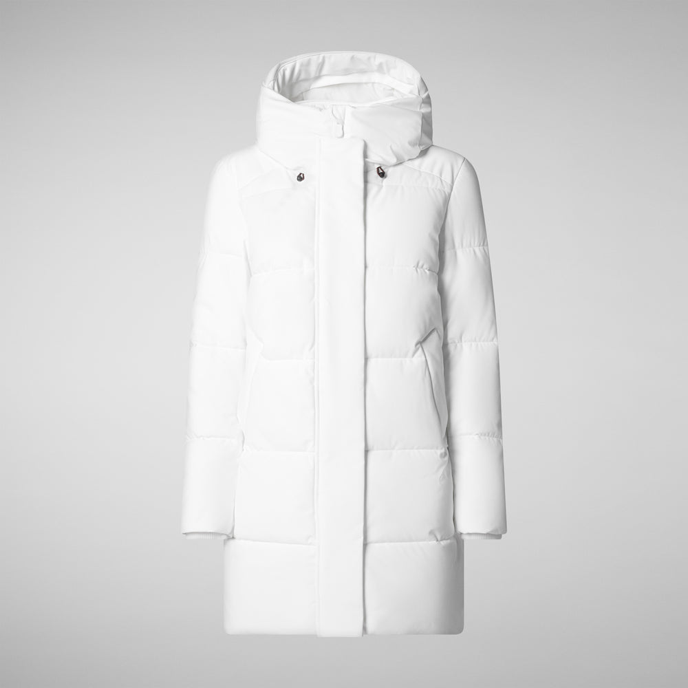 Save the duck PARKA DONNA CON CAPPUCCIO BETHANY WHITE Outlet