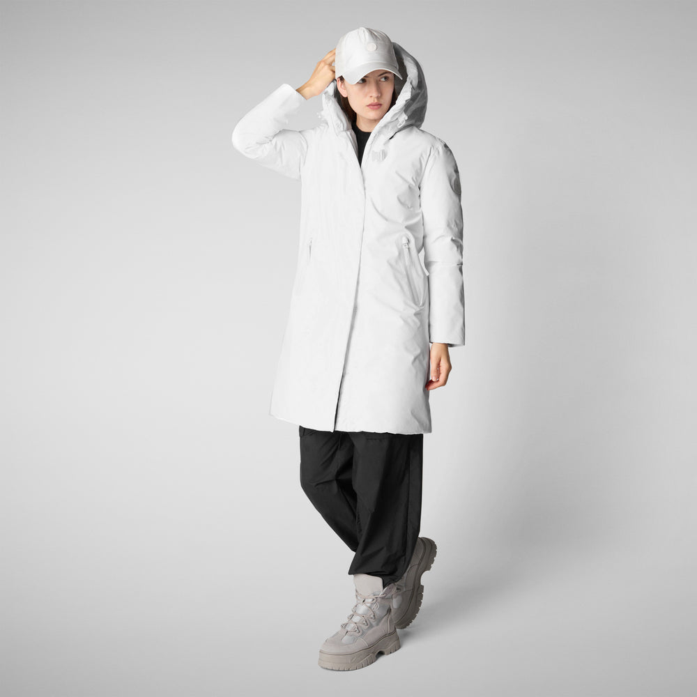 Save the duck PARKA CON CAPPUCCIO DONNA YUA WHITE Hotsell