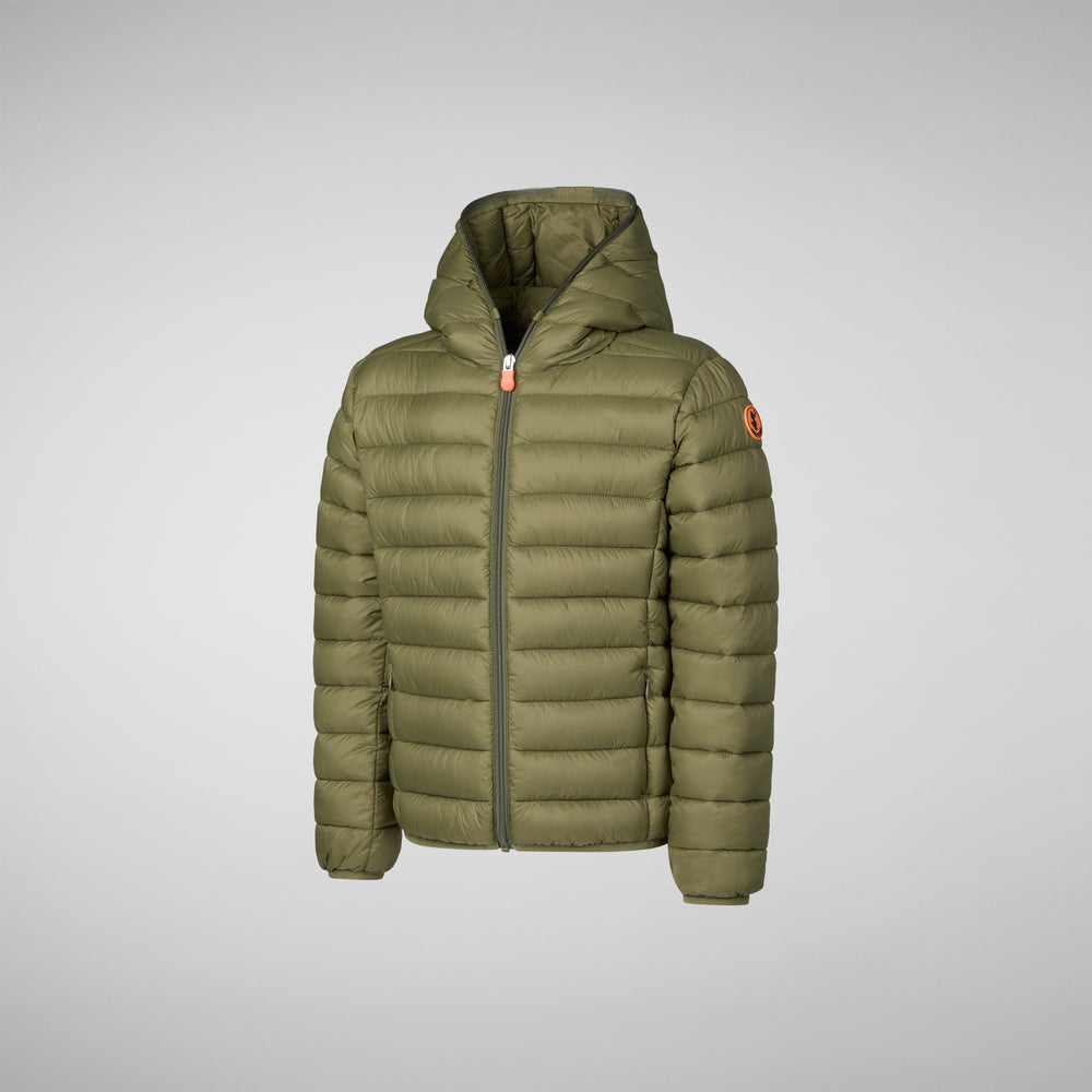 Save the duck PIUMINO ANIMAL FREE BAMBINO DONY DUSTY OLIVE Promozione Limitata