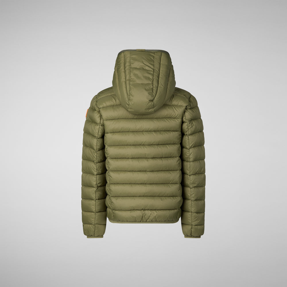 Save the duck PIUMINO ANIMAL FREE BAMBINO DONY DUSTY OLIVE Promozione Limitata