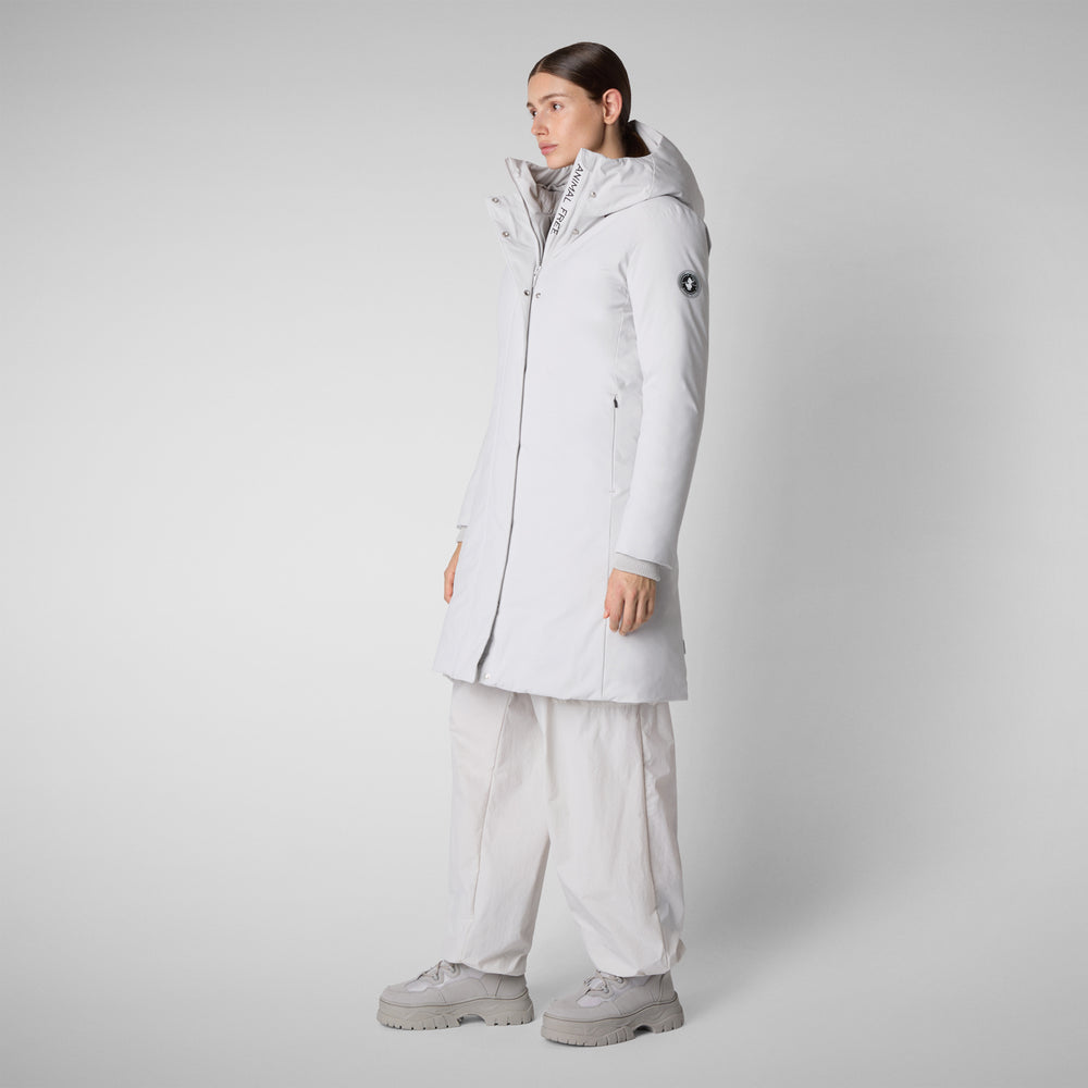 Save the duck PARKA DONNA CON CAPPUCCIO SIENNA GRIGIO NEBBIA Sottocosto