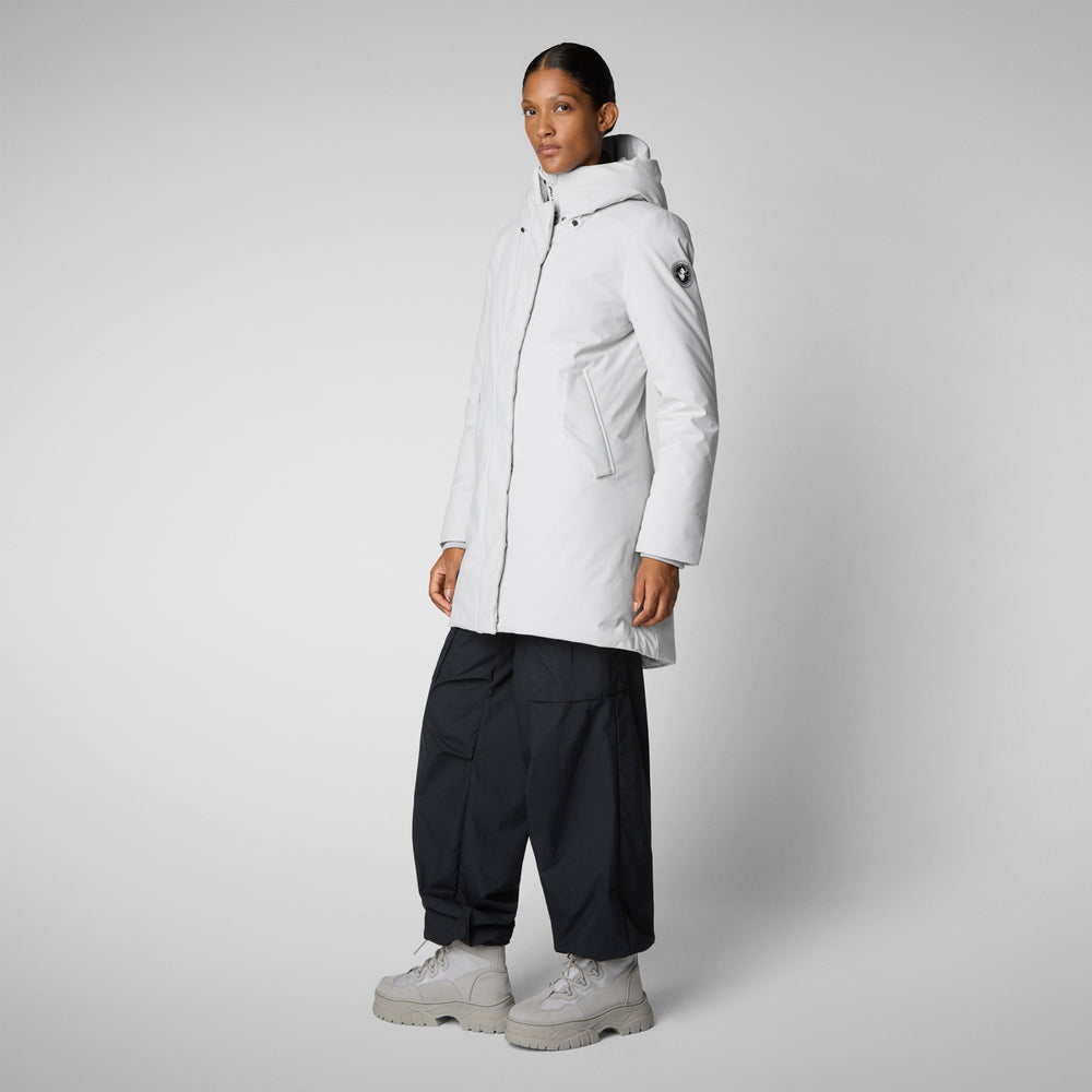 Save the duck PARKA DONNA CON CAPPUCCIO NELLIE GRIGIO NEBBIA Convenienza