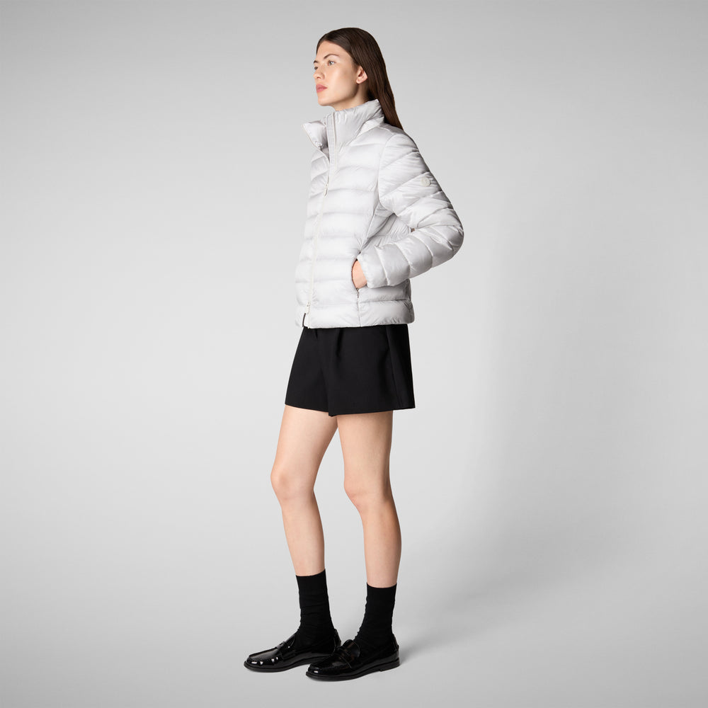 Save the duck PIUMINO ANIMAL FREE CON CAPPUCCIO DONNA LIANA GRIGIO NEBBIA Novità