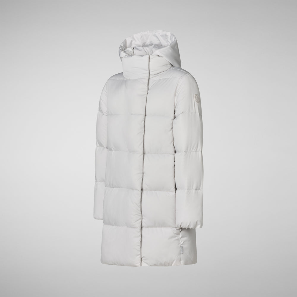 Save the duck PIUMINO ANIMAL FREE CON CAPPUCCIO BAMBINA DOROTHEA GRIGIO NEBBIA Nuova