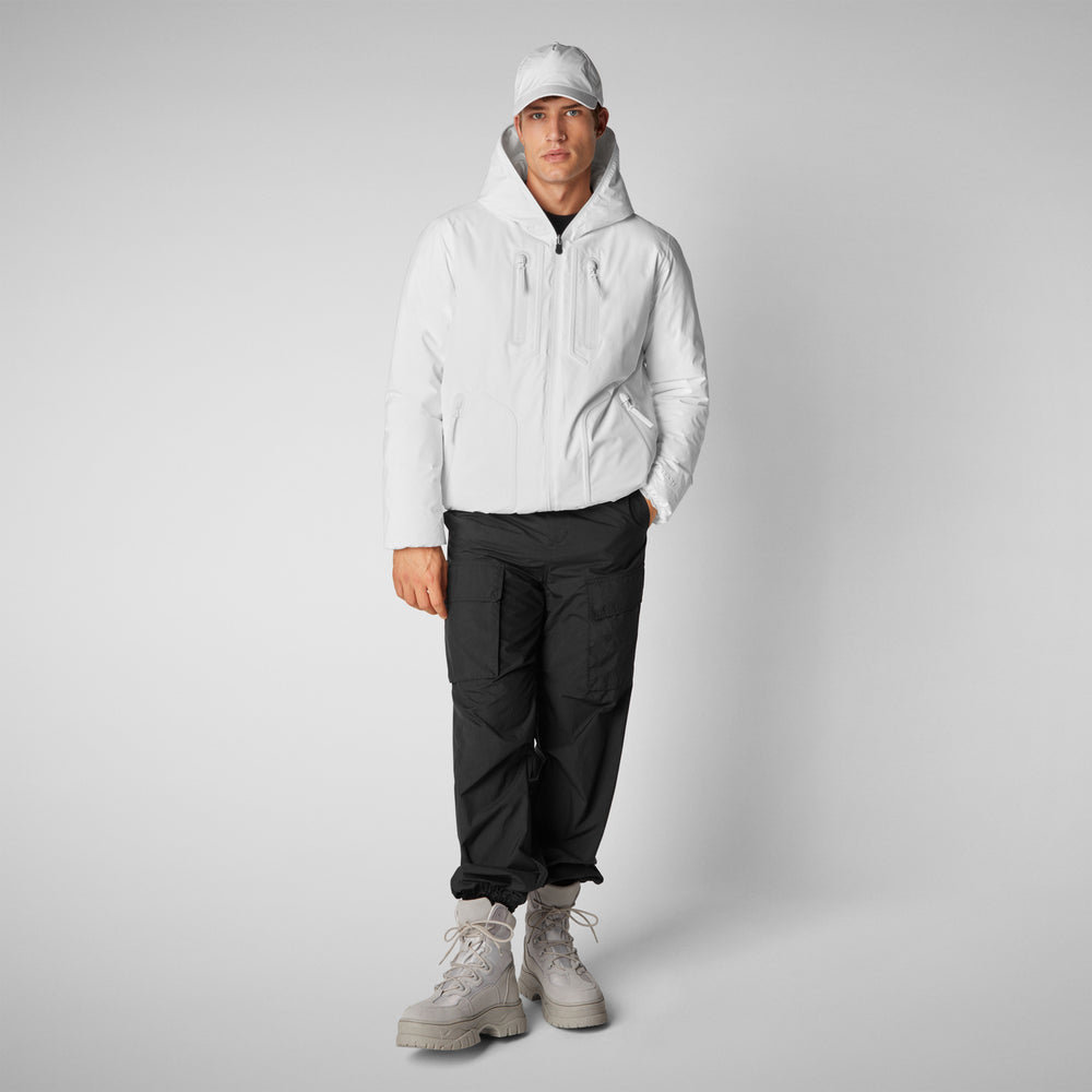 Save the duck PARKA UOMO BENEDICT IN WHITE Promozione