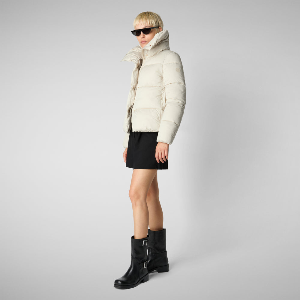 Save the duck PIUMINO ANIMAL FREE DONNA FELICITY BEIGE Prezzo Ridotto