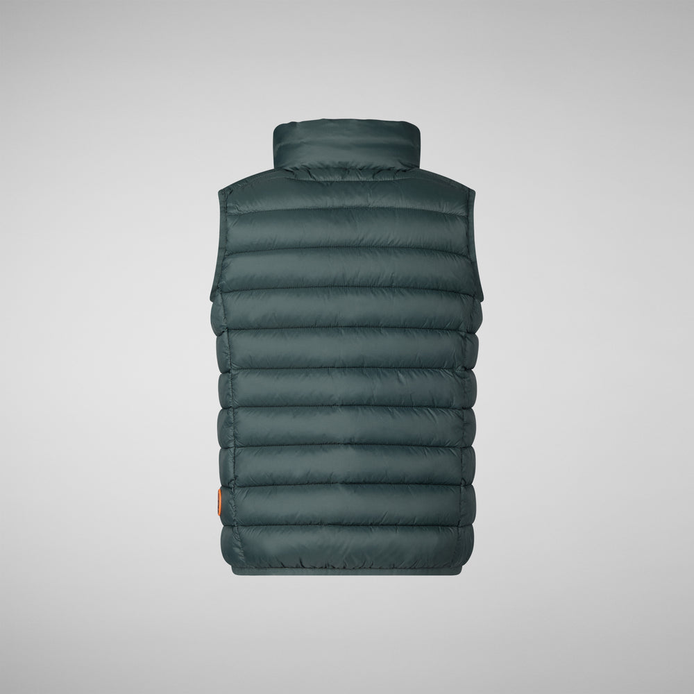 Save the duck GILET UNISEX BAMBINO ANDY VERDE NERO In Saldo