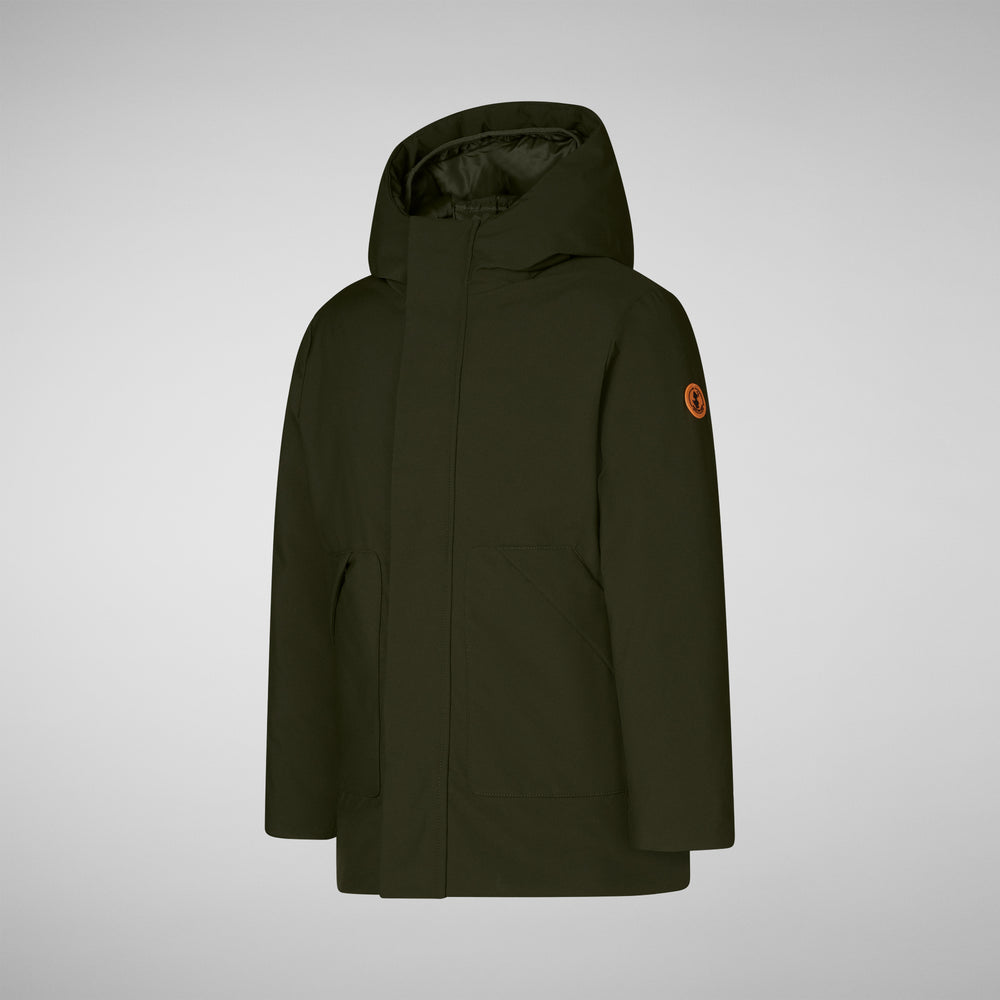 Save the duck PARKA CON CAPPUCCIO BAMBINO ALBI VERDE 2025