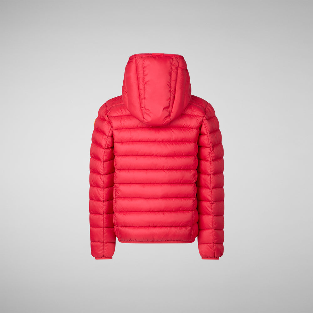 Save the duck PIUMINO ANIMAL FREE BAMBINO DONY ROSSO SCURO In Linea