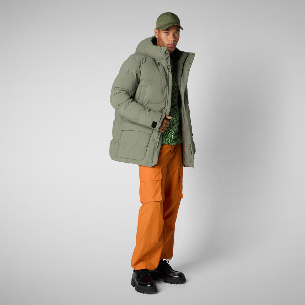 Save the duck PARKA UOMO QUINLAN IN SWAMP GREEN Negozi Online
