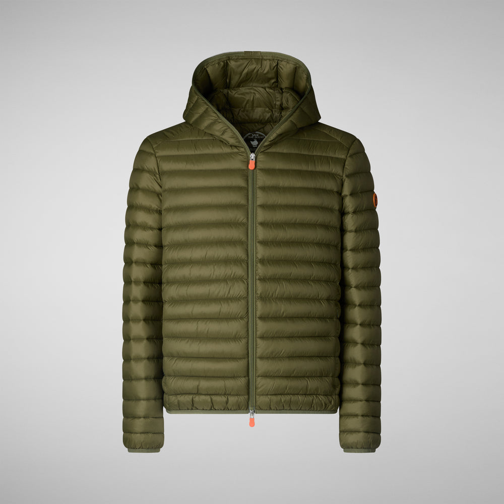 Save the duck Piumino animal free con cappuccio uomo Donald Verde oliva Fino Al -60%
