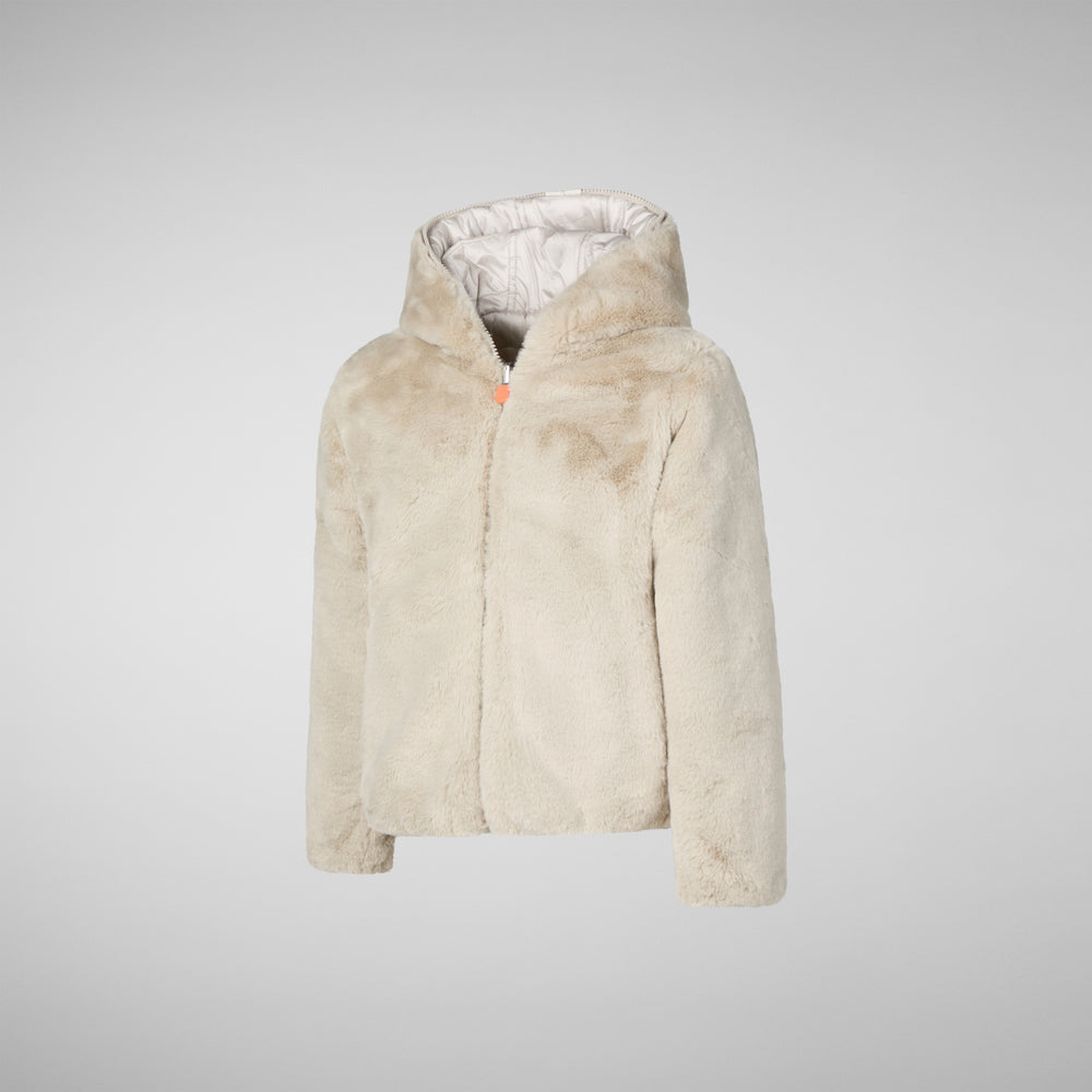 Save the duck GIACCA CON CAPPUCCIO BAMBINA CHLOE RAINY BEIGE Novità