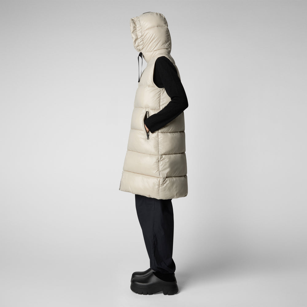 Save the duck GILET CON CAPPUCCIO DONNA IRIA RAINY BEIGE Saldi