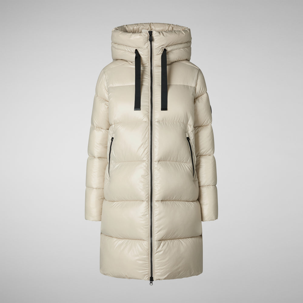 Save the duck PIUMINO ANIMAL FREE CON CAPPUCCIO DONNA ISABEL RAINY BEIGE Prezzo basso