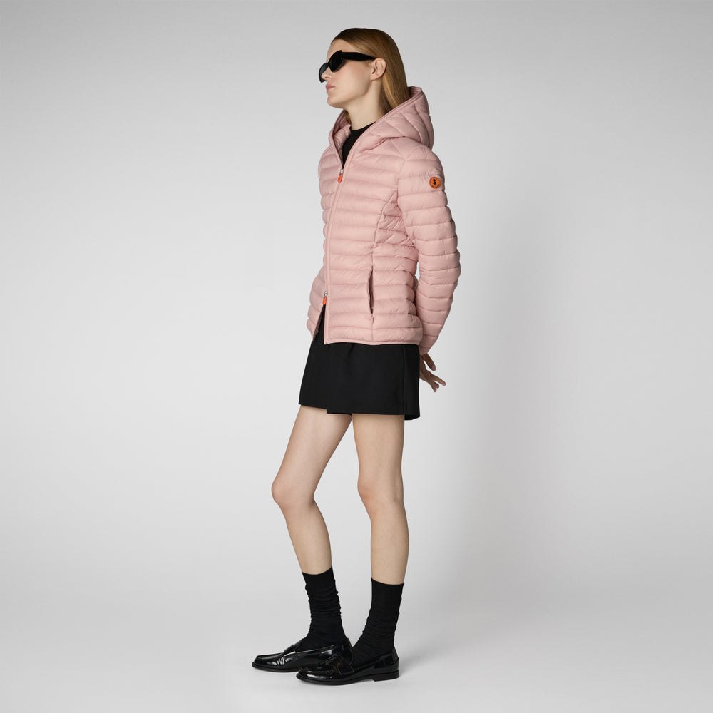 Save the duck Piumino animal free con cappuccio donna Daisy Rosa antico In Saldo