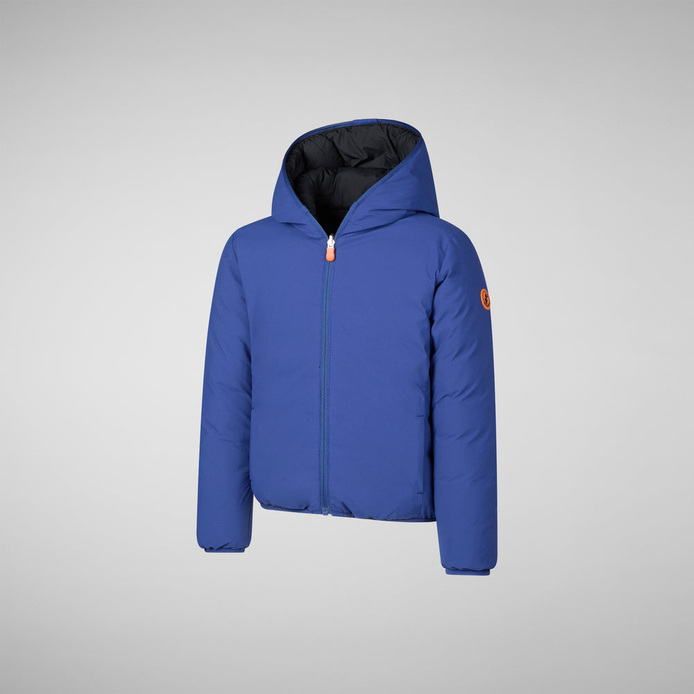 Save the duck GIACCA CON CAPPUCCIO BAMBINO OLIVER ECLIPSE BLU Soddisfazione Garantita