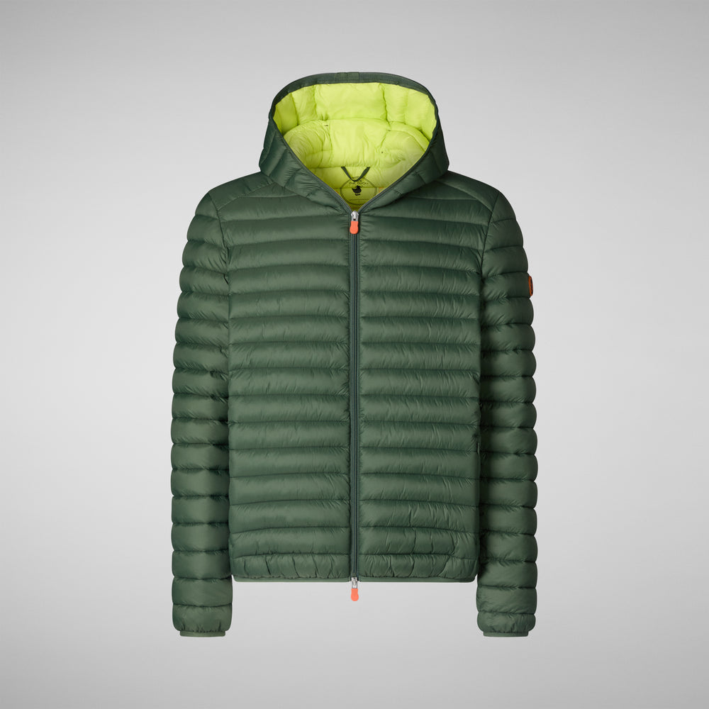 Save the duck PIUMINO ANIMAL FREE CON CAPPUCCIO UOMO DONALD VERDE TIMO Consegna Veloce