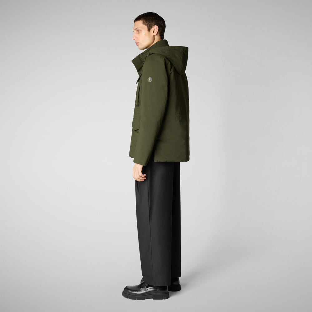 Save the duck PARKA UOMO TRENTON IN LAND GREEN Shopping Online