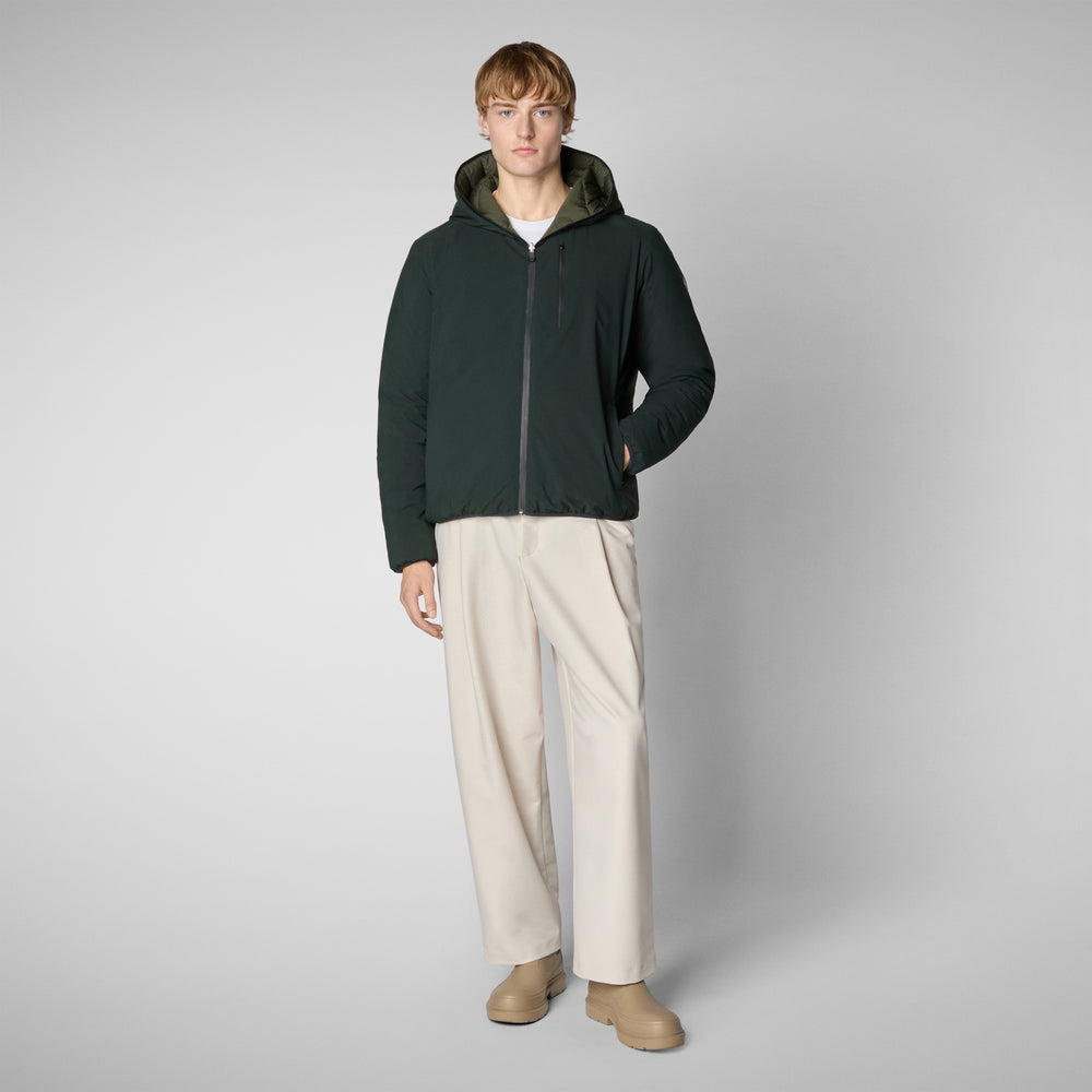 Save the duck MAN'S ANIMAL FREE PUFFER JACKET EZRA VERDE NERO Convenienza