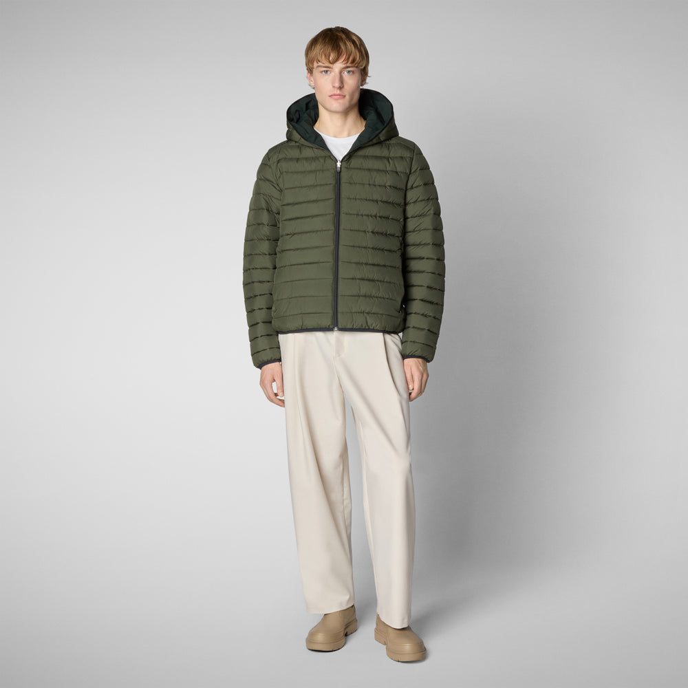 Save the duck MAN'S ANIMAL FREE PUFFER JACKET EZRA VERDE NERO Convenienza
