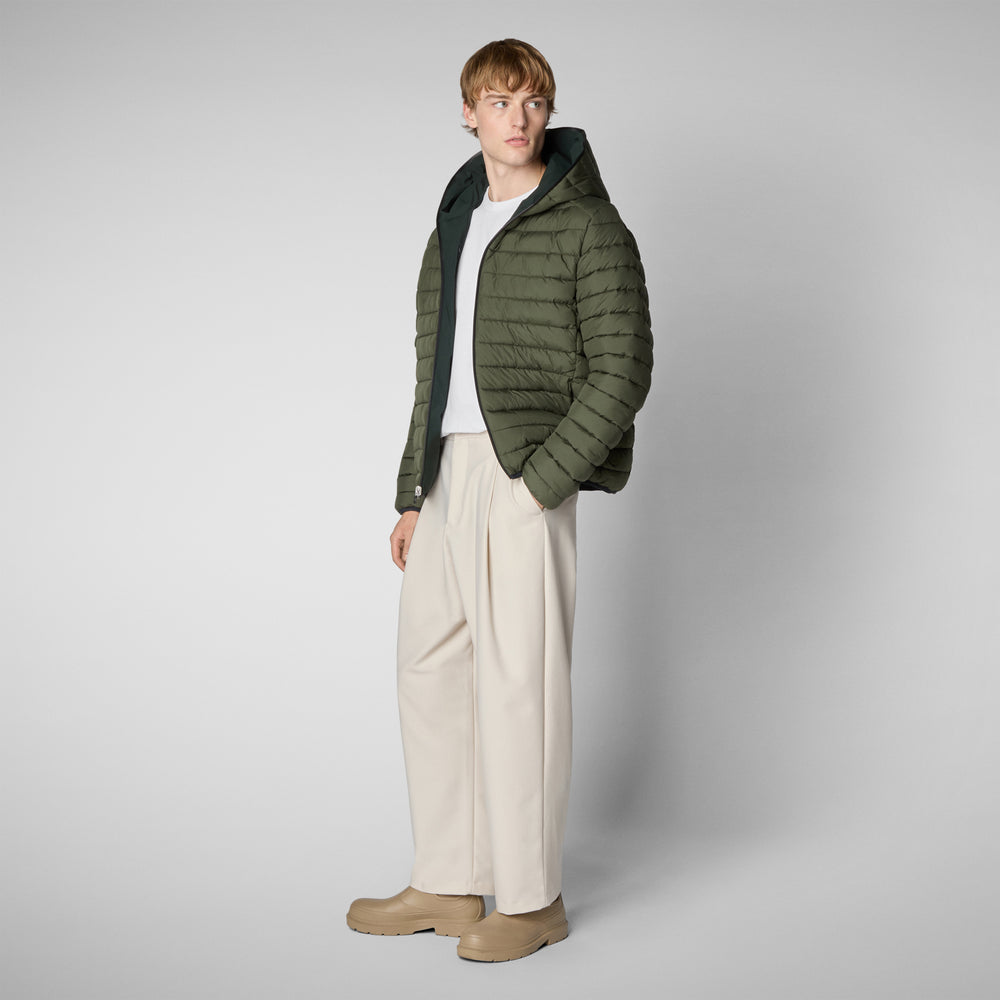 Save the duck MAN'S ANIMAL FREE PUFFER JACKET EZRA VERDE NERO Convenienza