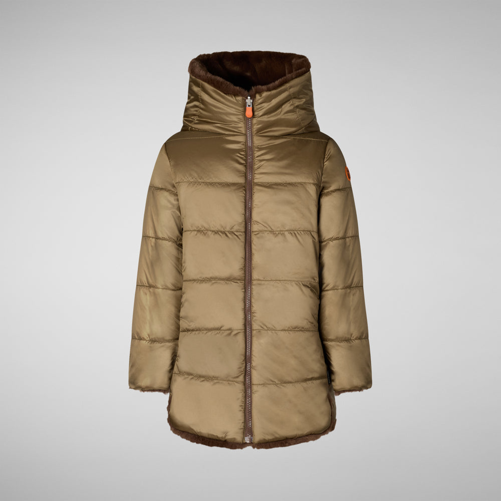 Save the duck giacca BAMBINA FLORA MARRONE Vendita Calda