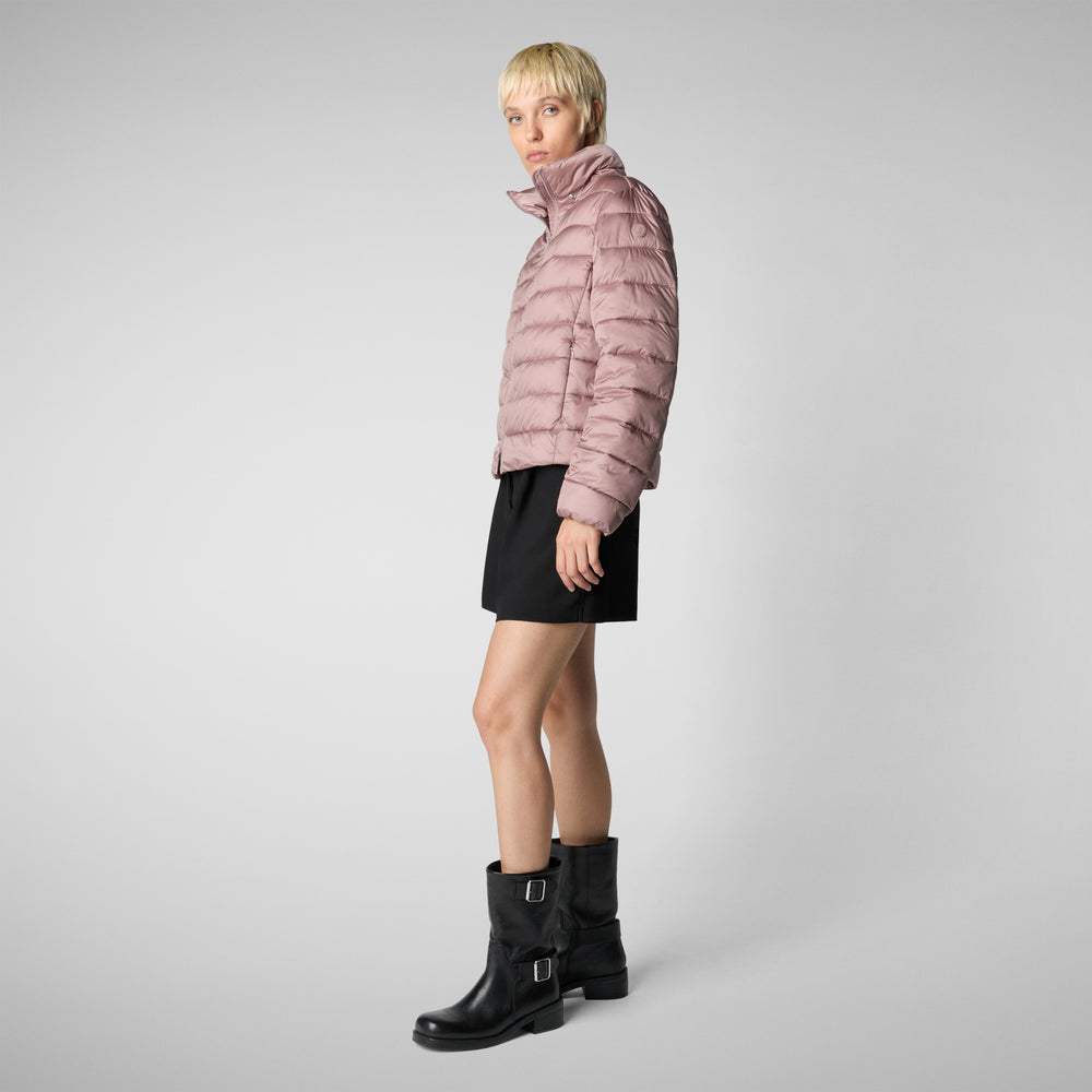 Save the duck PIUMINO ANIMAL FREE CON CAPPUCCIO DONNA LIANA ROSA ANTICO Vendita Economica