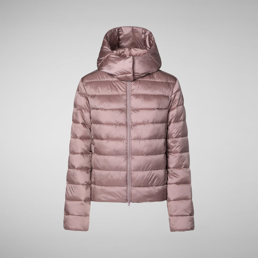 Save the duck PIUMINO ANIMAL FREE CON CAPPUCCIO DONNA LIANA ROSA ANTICO Vendita Economica
