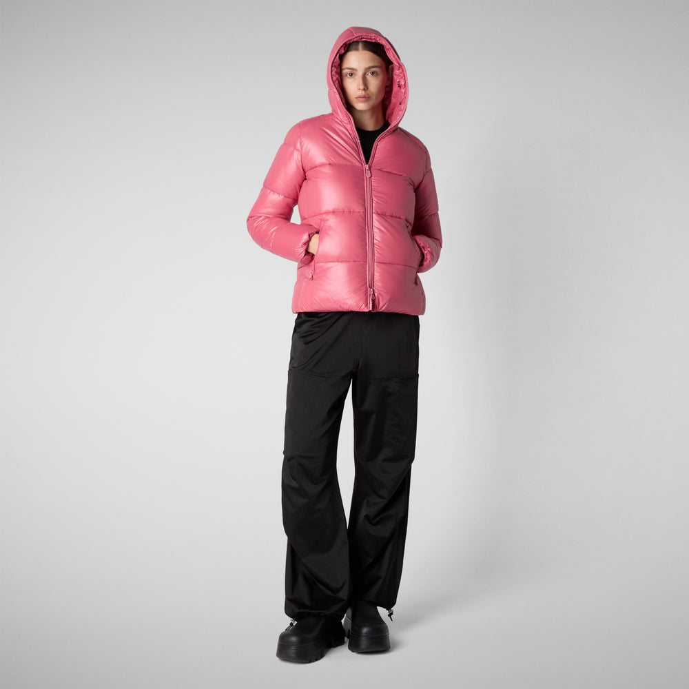 Save the duck PIUMINO ANIMAL FREE CON CAPPUCCIO DONNA LOIS ROSA Negozio