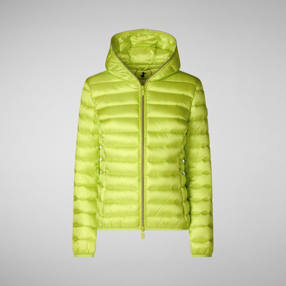 Save the duck PIUMINO ANIMAL FREE CON CAPPUCCIO DONNA ALEXIS VERDE LIME Italy