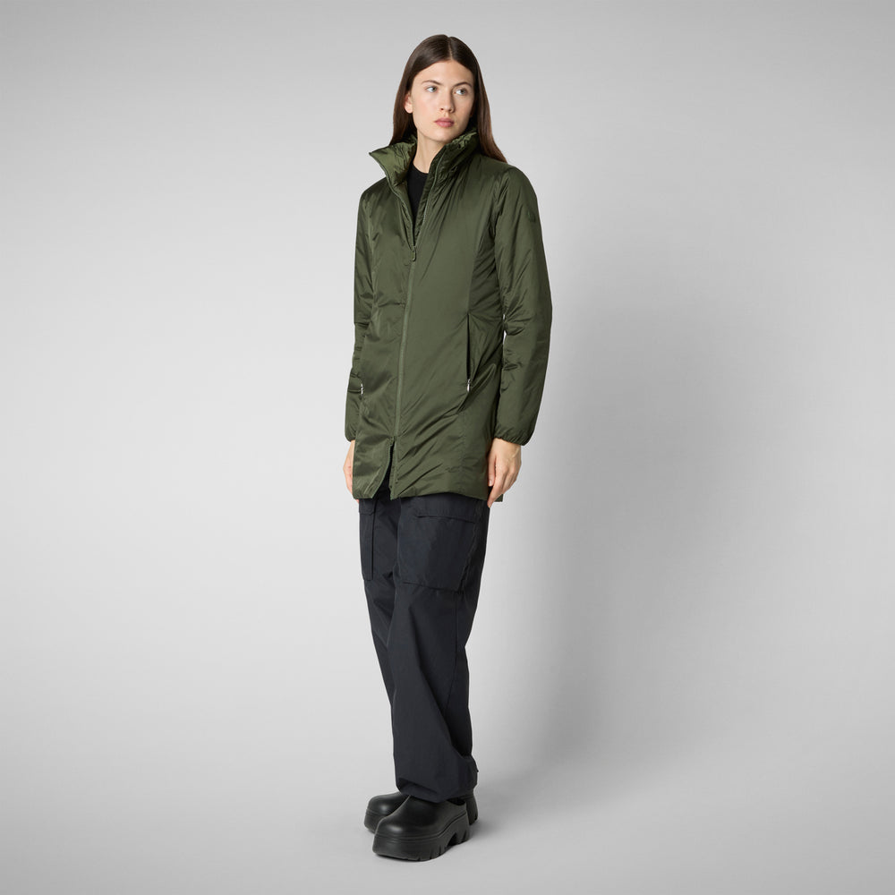 Save the duck CAPPOTTO CON CAPPUCCIO RHIA PINE GREEN Soddisfazione Garantita