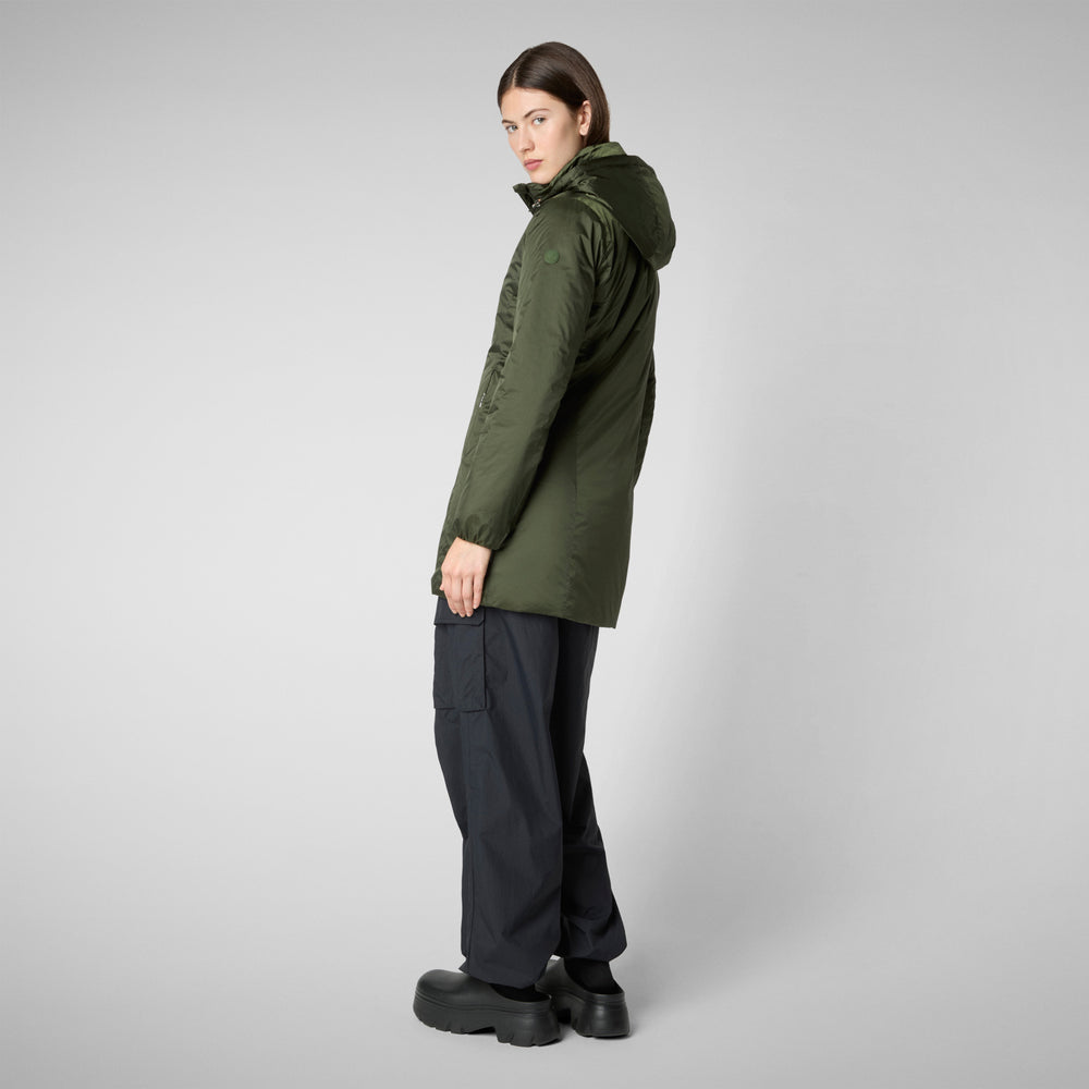 Save the duck CAPPOTTO CON CAPPUCCIO RHIA PINE GREEN Soddisfazione Garantita