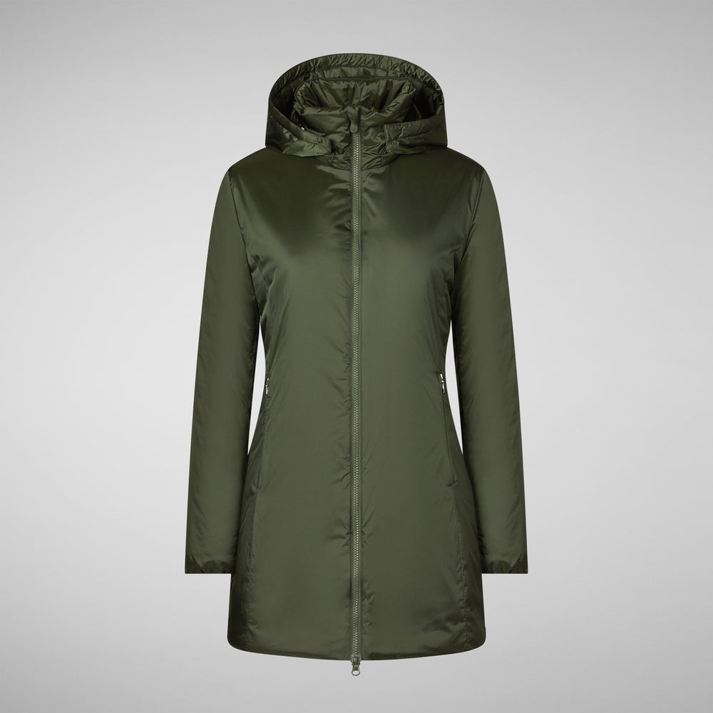 Save the duck CAPPOTTO CON CAPPUCCIO RHIA PINE GREEN Soddisfazione Garantita
