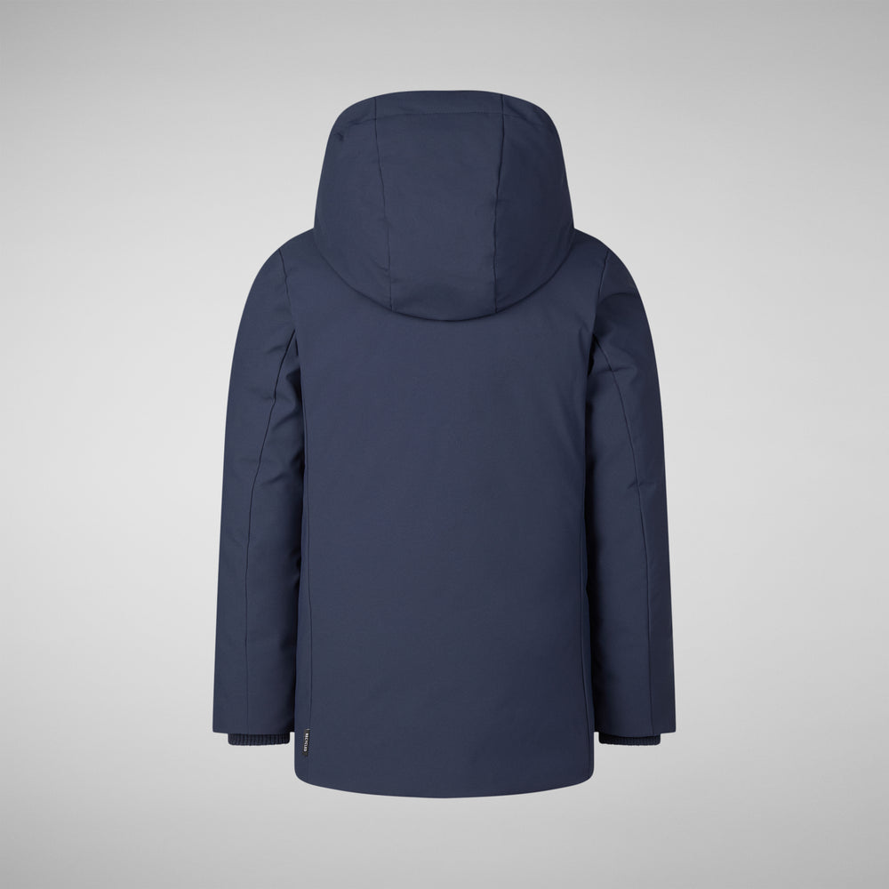 Save the duck PARKA CON CAPPUCCIO THEO BLU NAVY Prezzo Ridotto