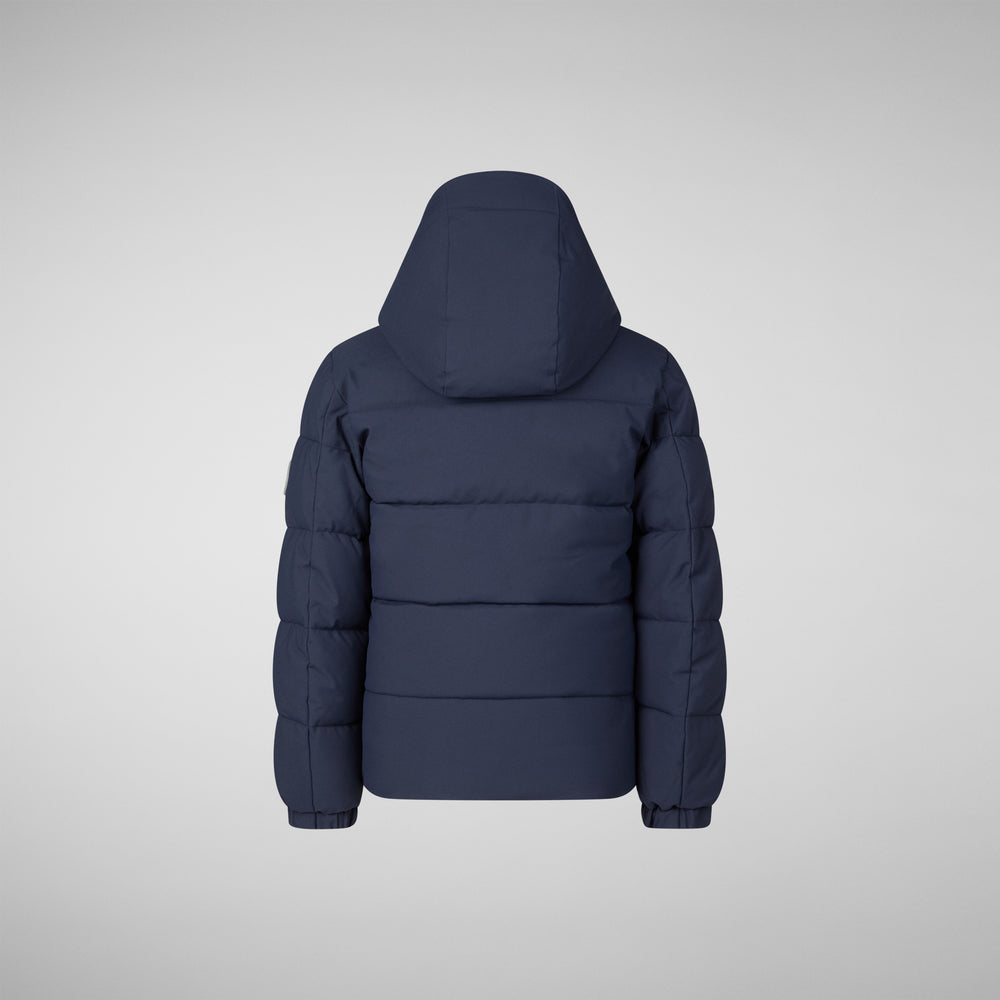 Save the duck PARKA CON CAPPUCCIO BAMBINO KLAUS NAVY BLU Sottocosto