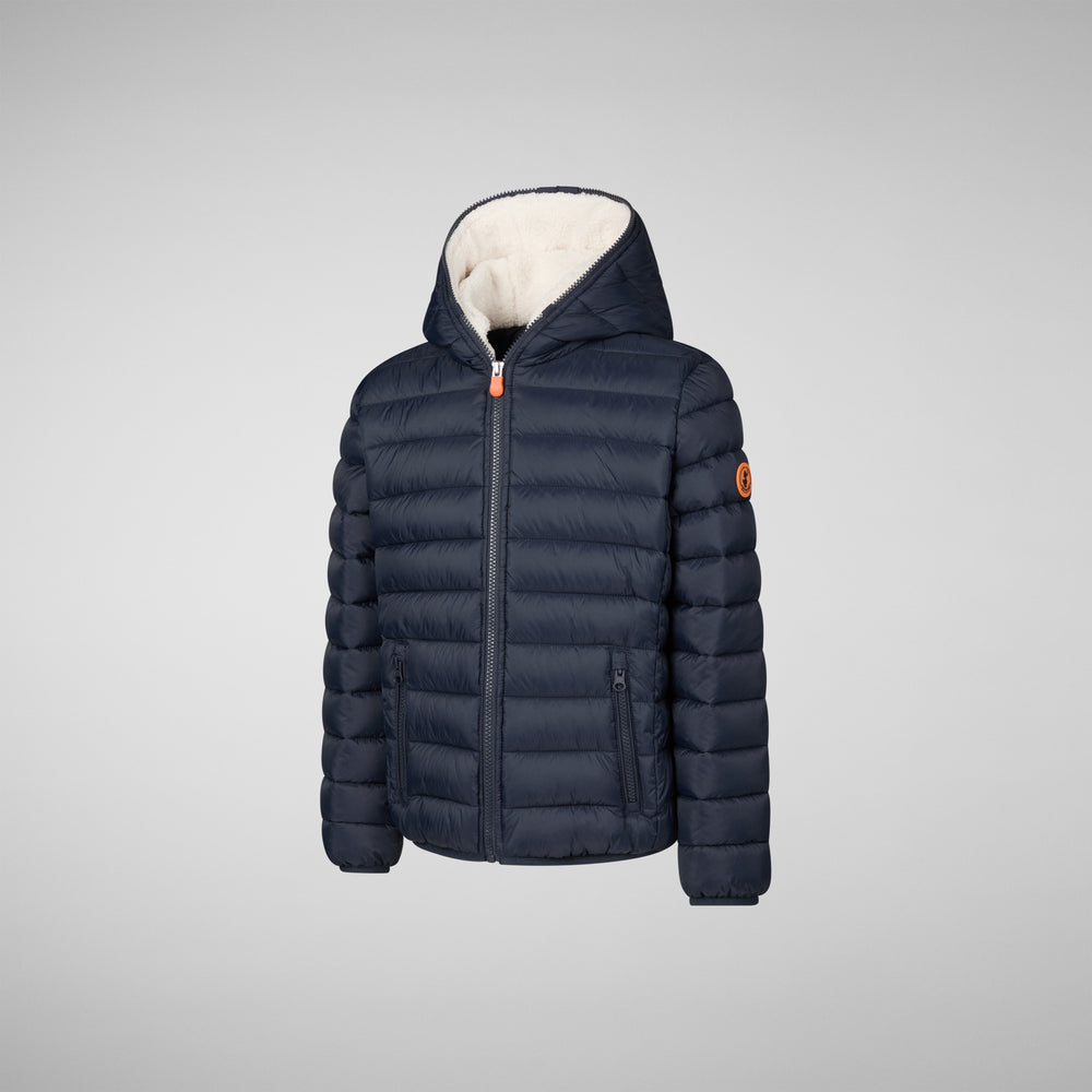 Save the duck PIUMINO ANIMAL FREE BAMBINO BLU FINNEGAN BLU NERO Convenienza