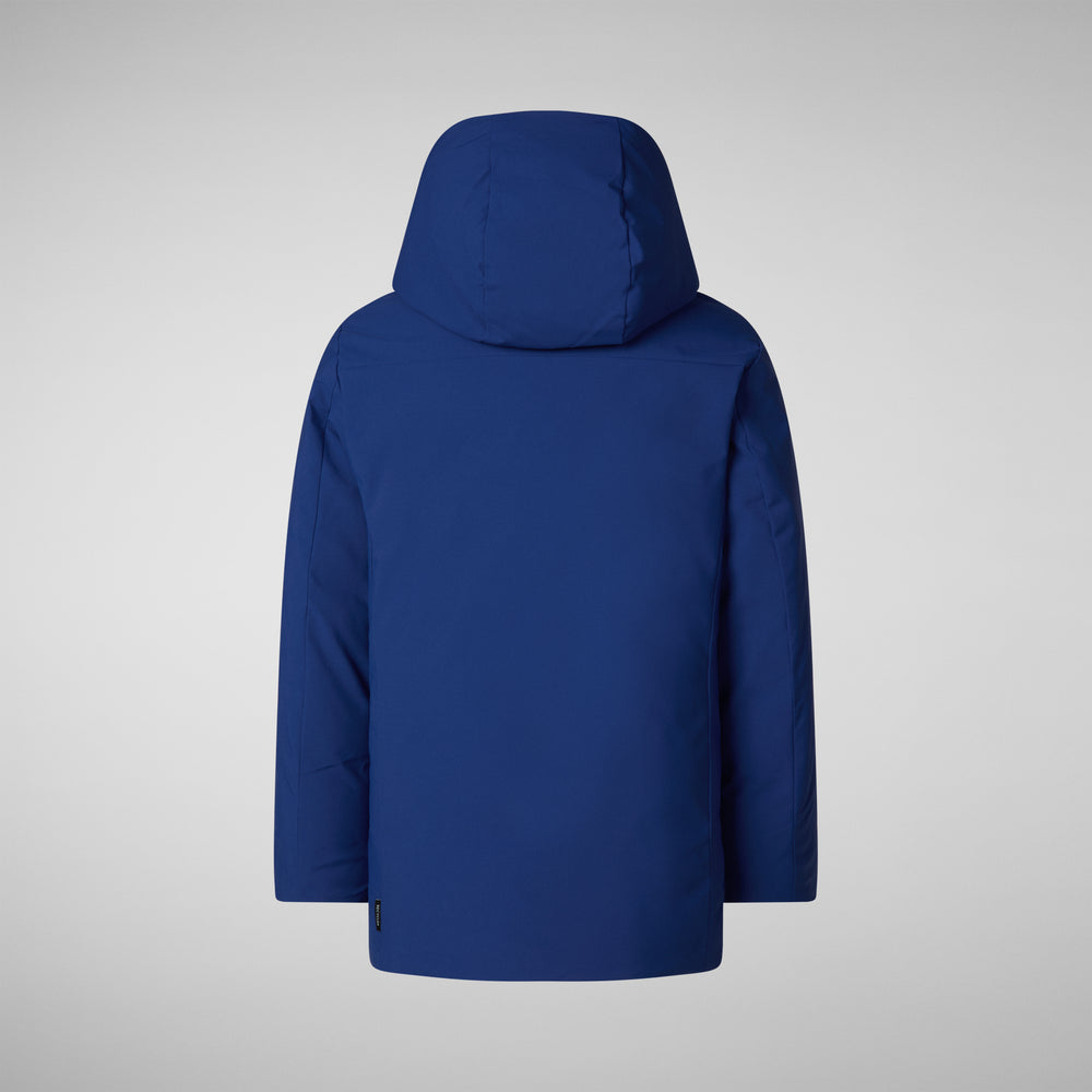 Save the duck PARKA CON CAPPUCCIO BAMBINO ALBI ECLIPSE BLU Presa