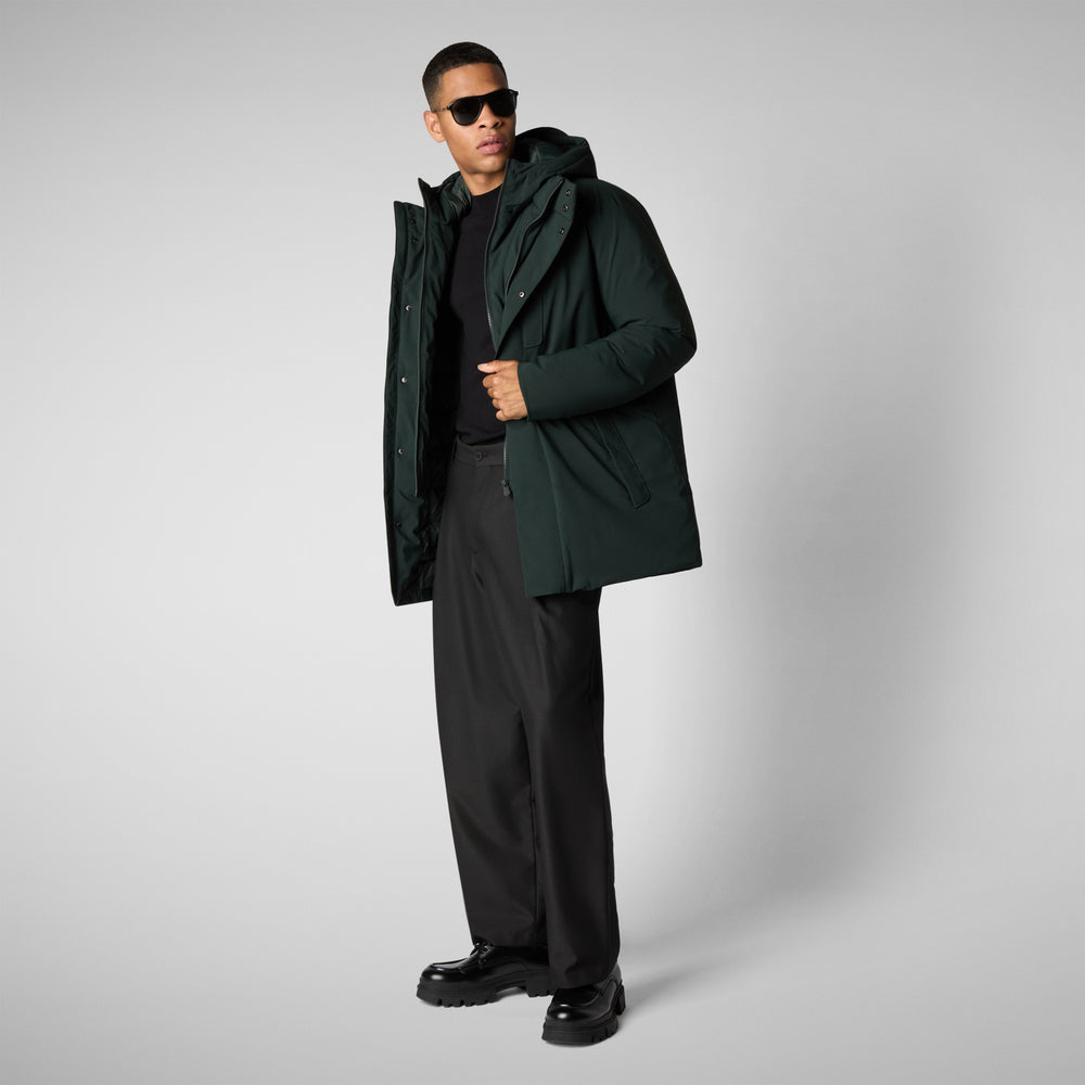 Save the duck PARKA UOMO SESLE VERDE NERO Economico